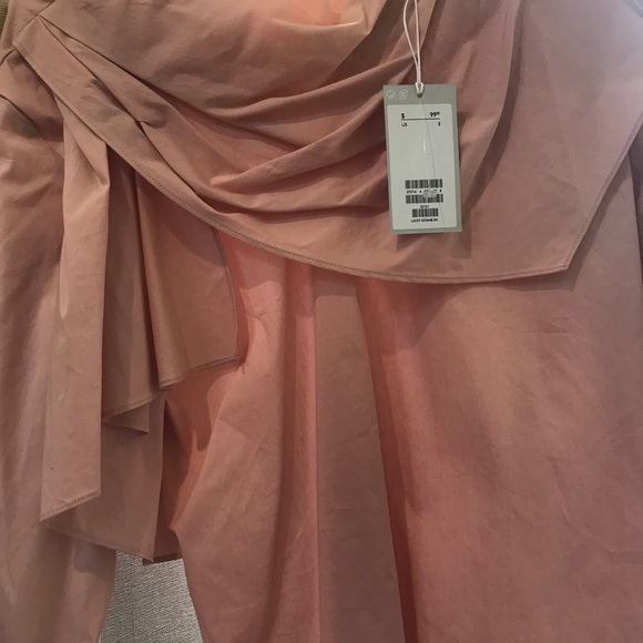 COS women’s pink top with draped neck - Picture 3 of 5